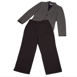 CB Collections Wide Leg High Waist Rise Dress Pants Pockets Work Office Trousers